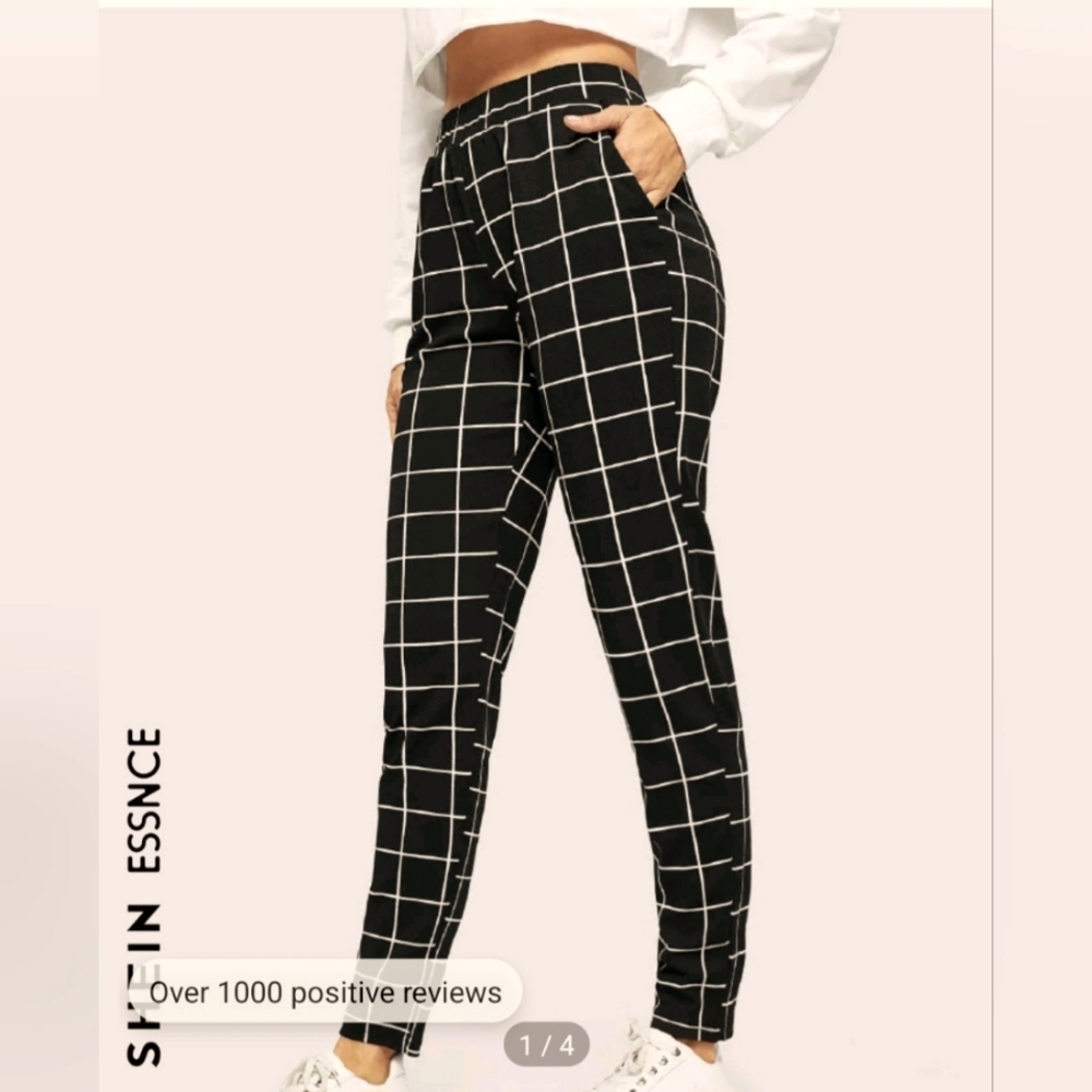Used stretchy Plaid pants